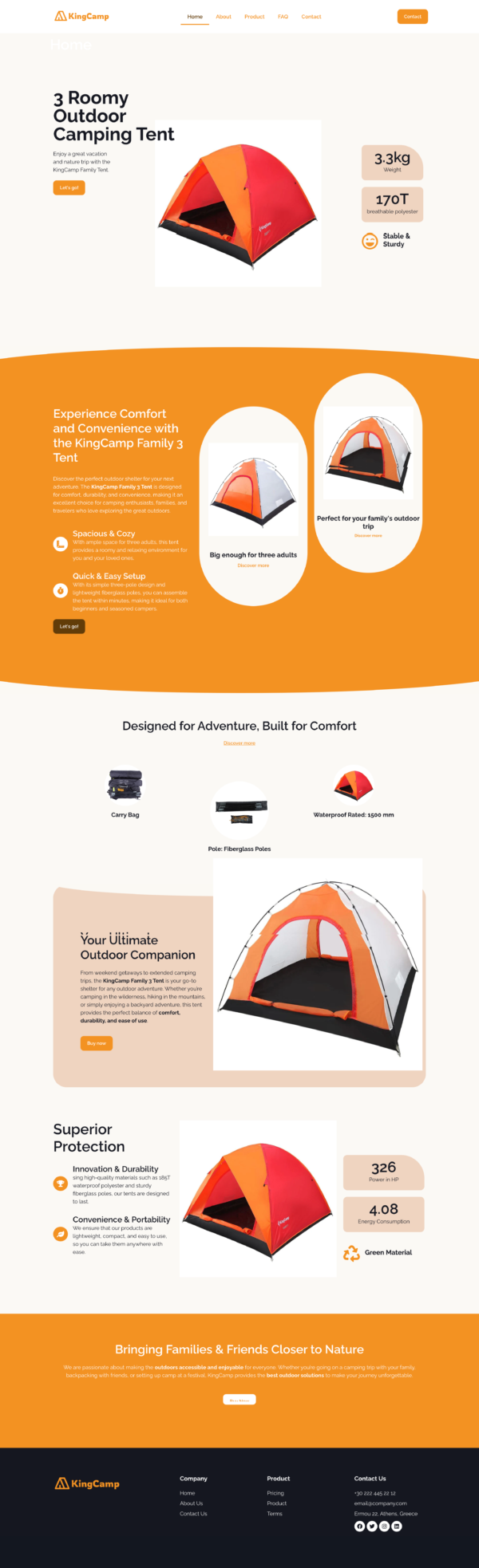 KingCamp – Elementor Template Kit for Outdoor Camping & Adventure Gear - Image 2