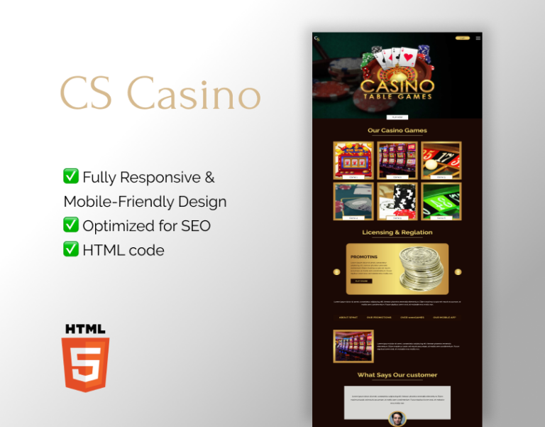 Online Casino HTML Template