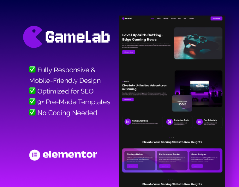 Gaming news template kit