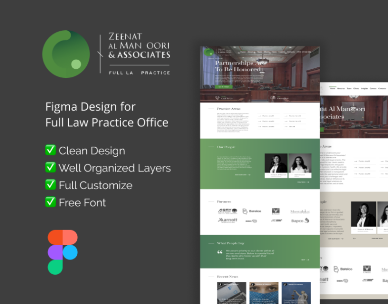Figma Design Template for Websites
