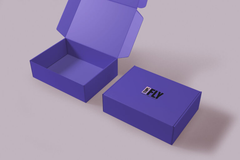 purple box mockup Photoshop