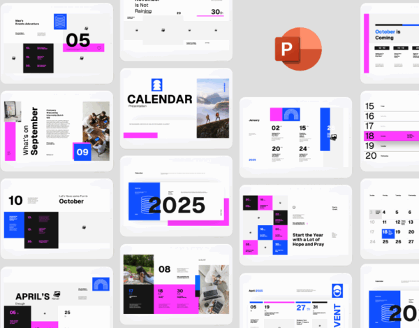 Calendar - planner -  Professional PowerPoint Presentation Template