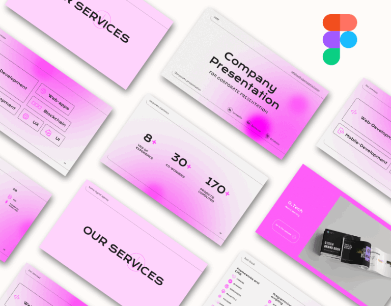 company pink figma presentation