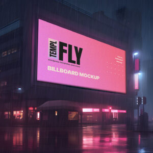 Cyber Billboard mockup - Photoshop Mockup