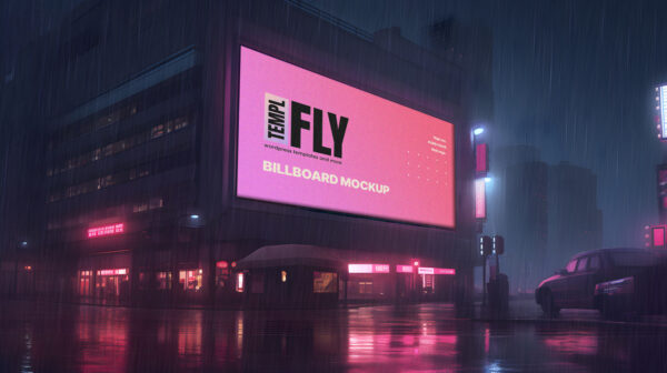 Cyber Billboard mockup - Photoshop Mockup
