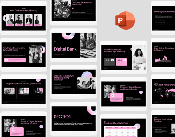 Digital Bank Presentation - Professional PowerPoint Presentation Template
