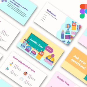 English lesson -  Professional Figma Presentation Template