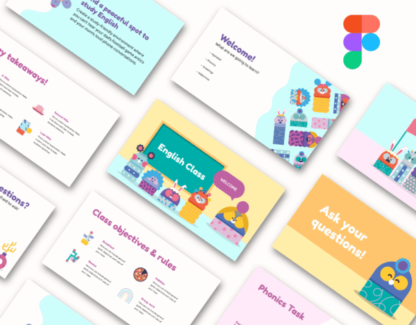 English lesson -  Professional Figma Presentation Template