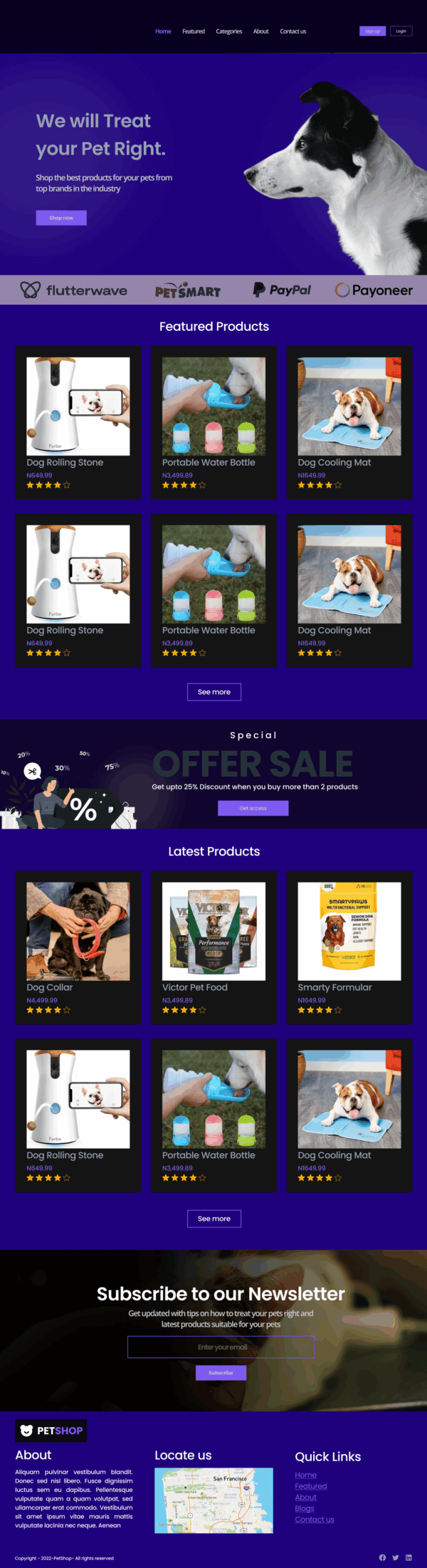 Pet Shop – Figma Design Template for Modern Websites - Image 2