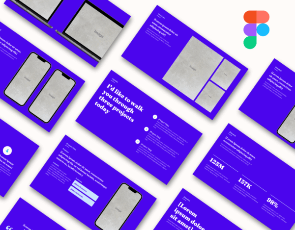 Project Presentation Dark -  Professional Figma Presentation Template