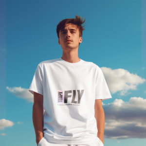 Sky White T-Shirt Mockup - Photoshop Mockup
