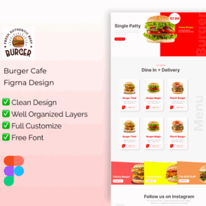 Burger Figma Design Template for Modern Websites