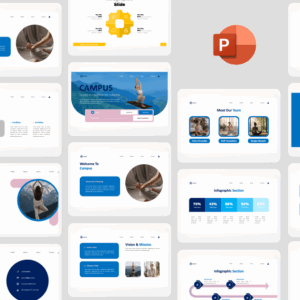 Campus - travel company, tour presentation - Professional PowerPoint Presentation Template