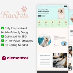 FlairFête – Elementor Template Kit for Grooming & Personal Care Services