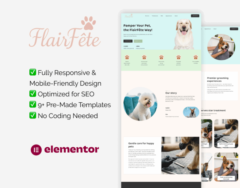 FlairFête Elementor Template Kit USA