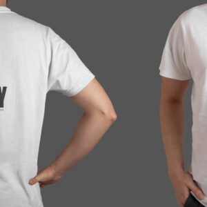 Front and back model in white t-Shirt - Photoshop Mockup