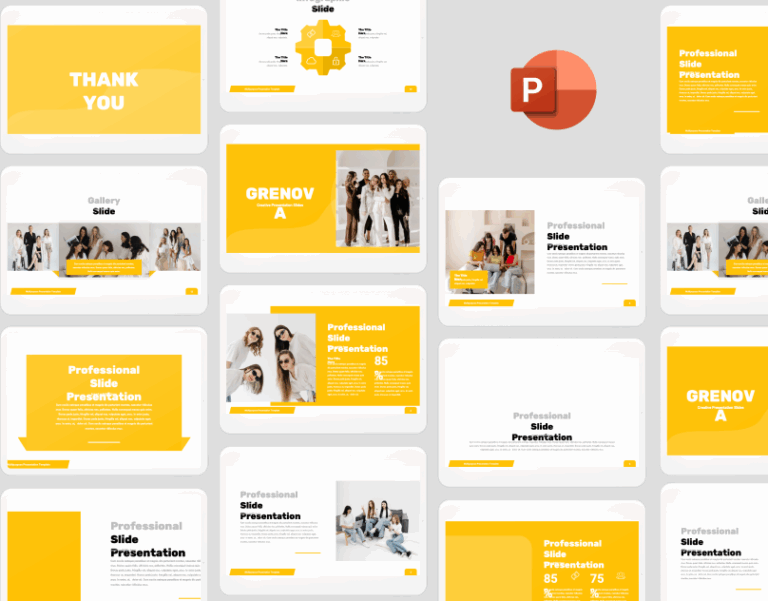 Grenov company presentation PowerPoint template
