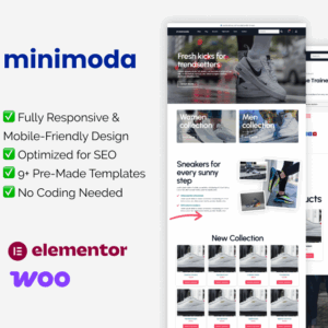 MiniModa – Elementor Template Kit for Sneaker & Footwear eCommerce
