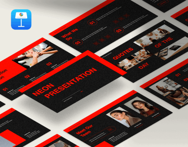 Neon - company presentation - Professional KeynotePresentation Template
