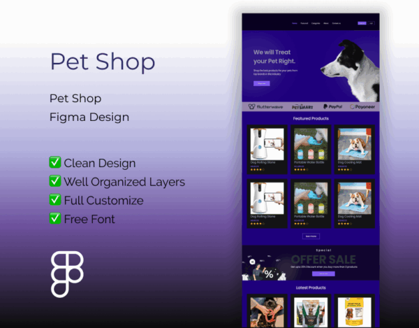 Pet Shop – Figma Design Template for Modern Websites