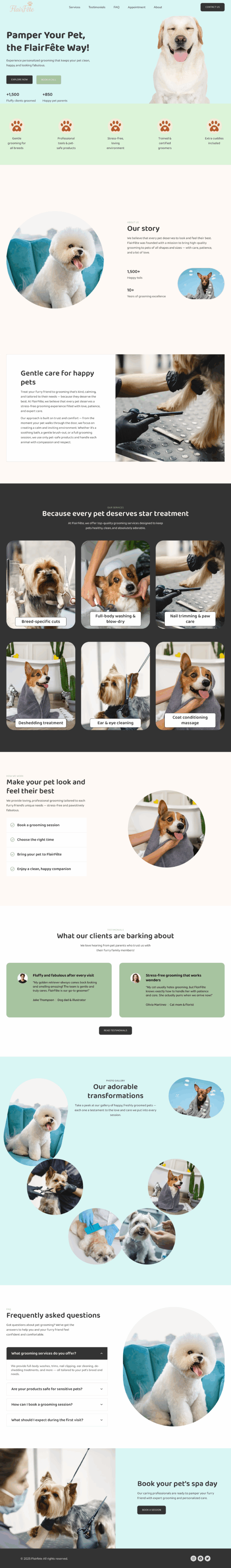 FlairFête – Elementor Template Kit for Grooming & Personal Care Services - Image 3