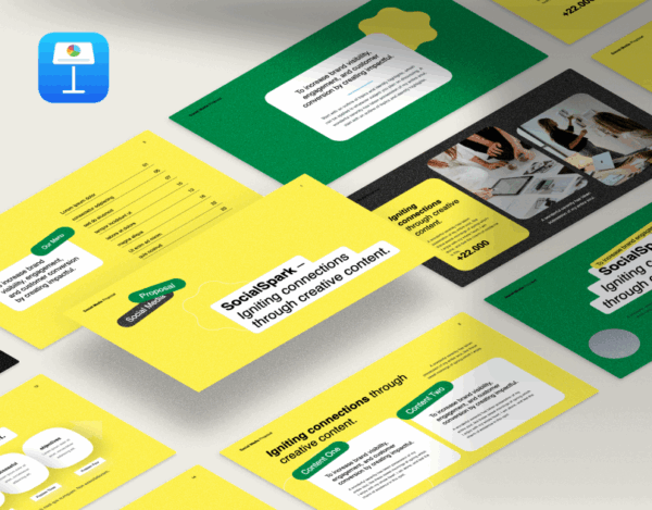 Social Media Proposal - Professional KeynotePresentation Template
