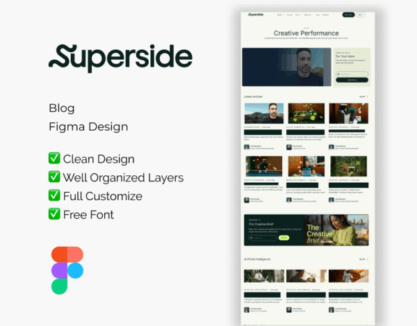 Superside – Figma Design Template for Modern Websites