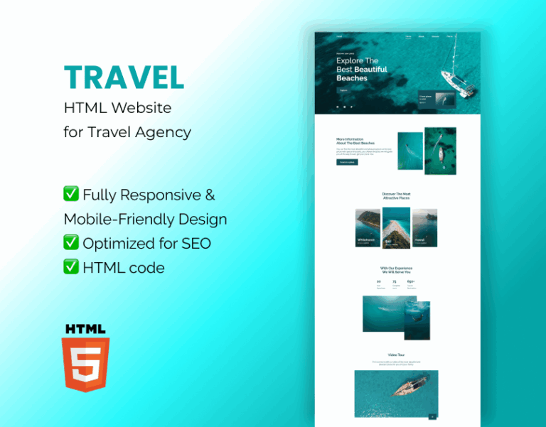 Travel adventure HTML template