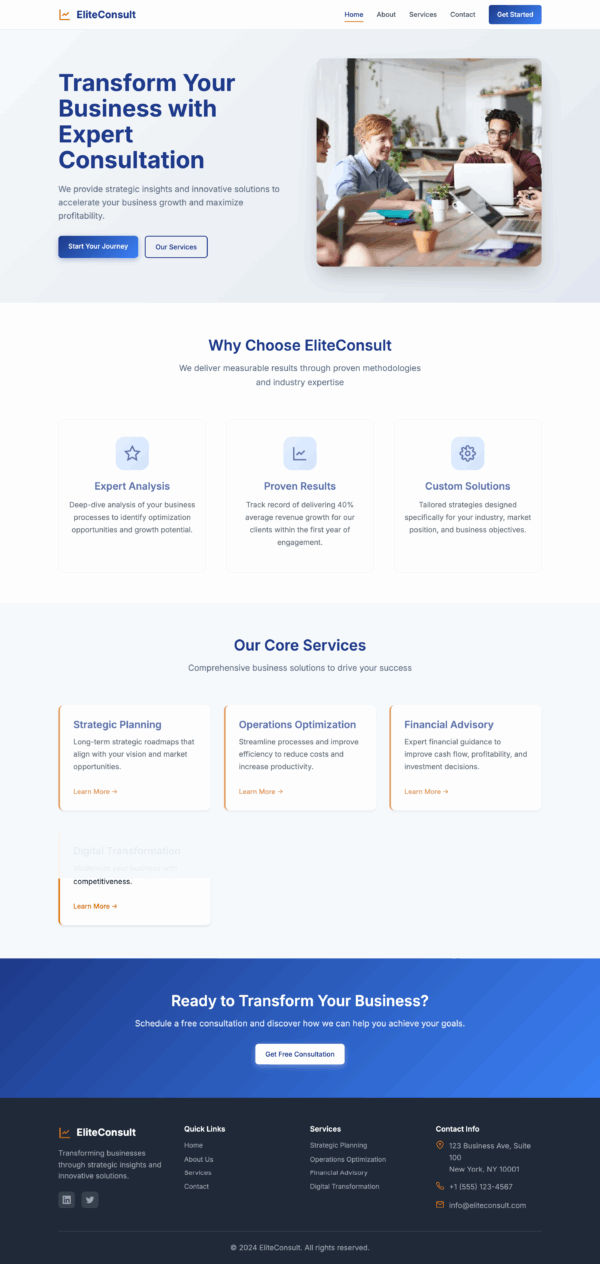 Consulting Company – HTML Website Template - Image 2