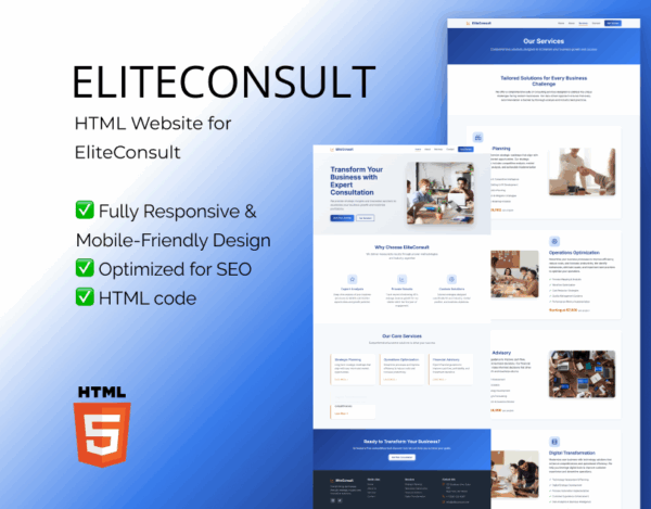 Consulting Company – HTML Website Template