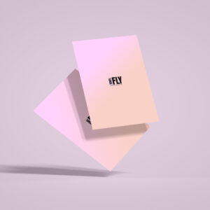 Floating A3 Papers Poster - Photoshop Mockup