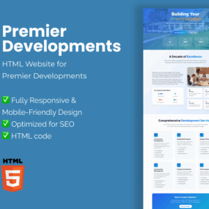 Real Estate Development – HTML Landing Page Template