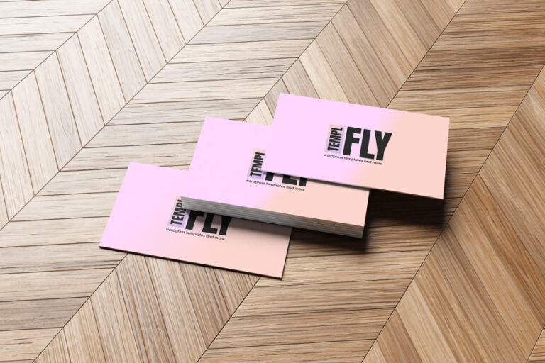 Realistic Stack Business Card - Photoshop Mockup