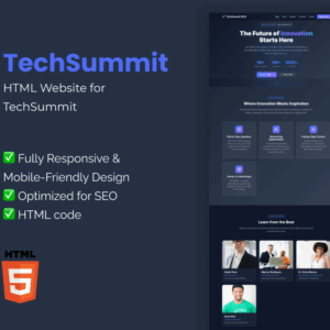 Tech Summit – HTML Landing Page Template