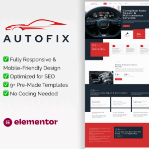 Autofix – Elementor Template Kit for Car Repair & Auto Services