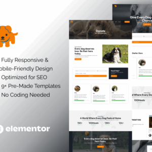 PawHope – Elementor Template Kit for Dog Charity & Rescue Organizations