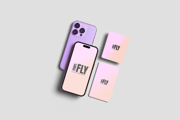 iPhone and Social Media - Photoshop Mockup