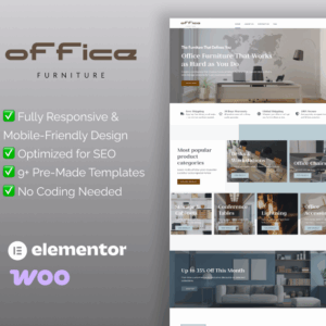 Office – WooCommerce Elementor Template Kit for Office Furniture Stores