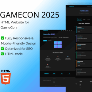 Gaming Convention – HTML Website Template