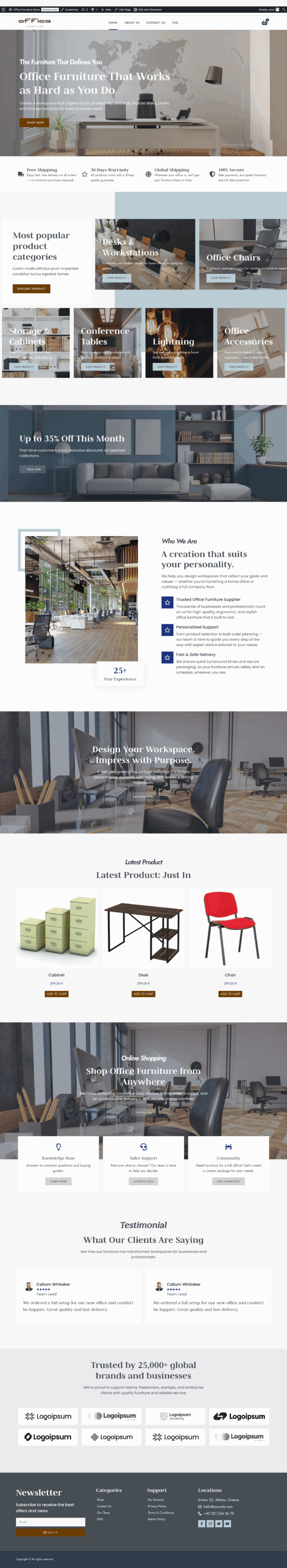 Office – WooCommerce Elementor Template Kit for Office Furniture Stores - Image 2
