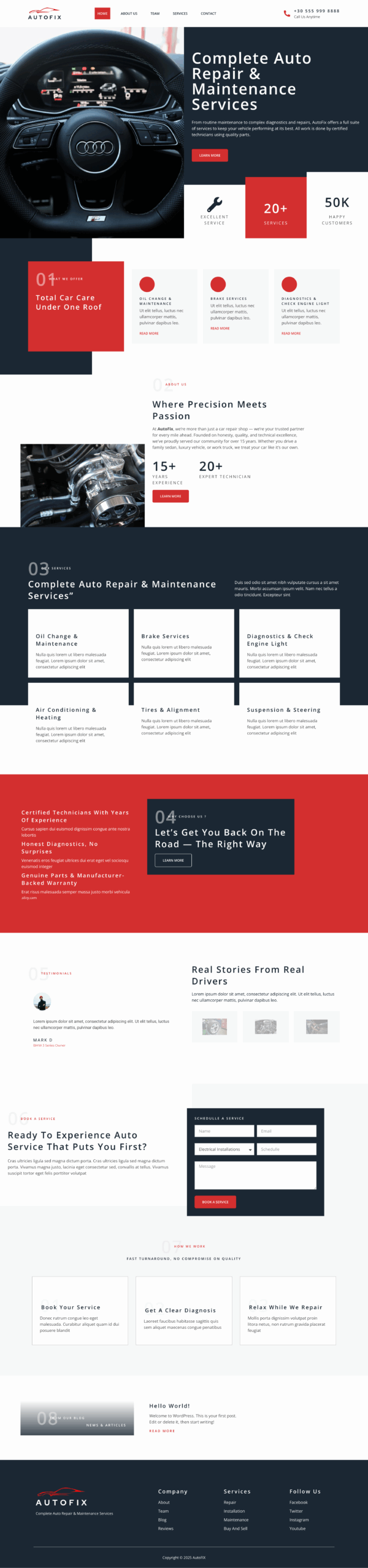 Autofix – Elementor Template Kit for Car Repair & Auto Services - Image 2