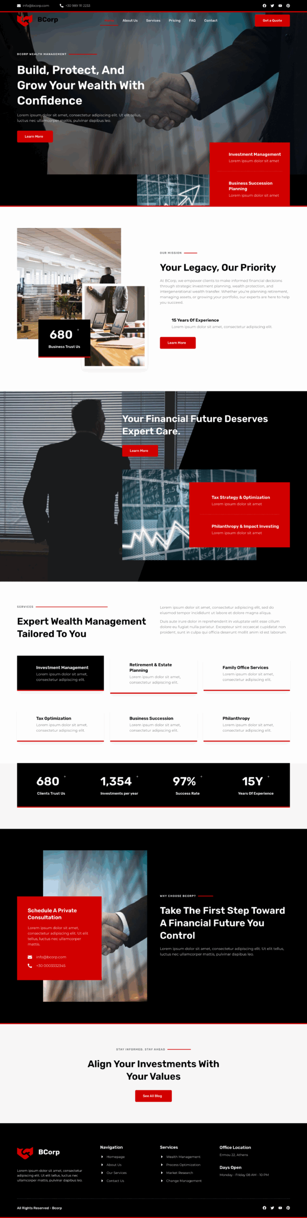 BCorp – Elementor Template Kit for Wealth Management & Financial Consulting - Image 2