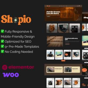 Vinyl & Retro Store – WooCommerce Elementor Template Kit