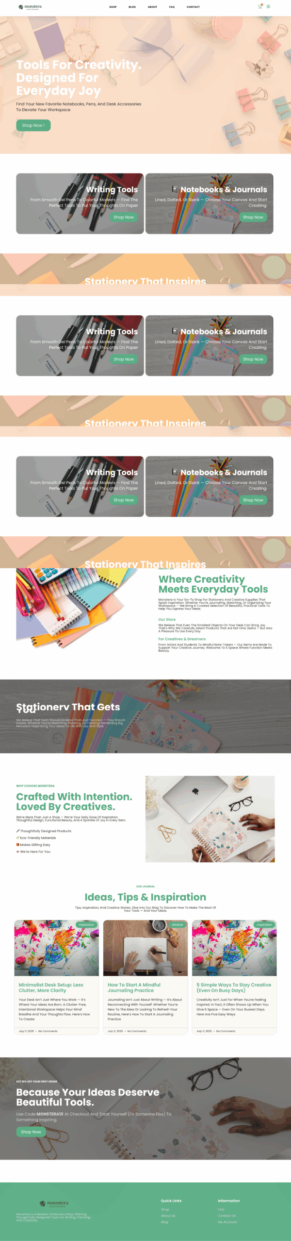 Monstera – WooCommerce Elementor Template for Creative Tools Store - Image 2