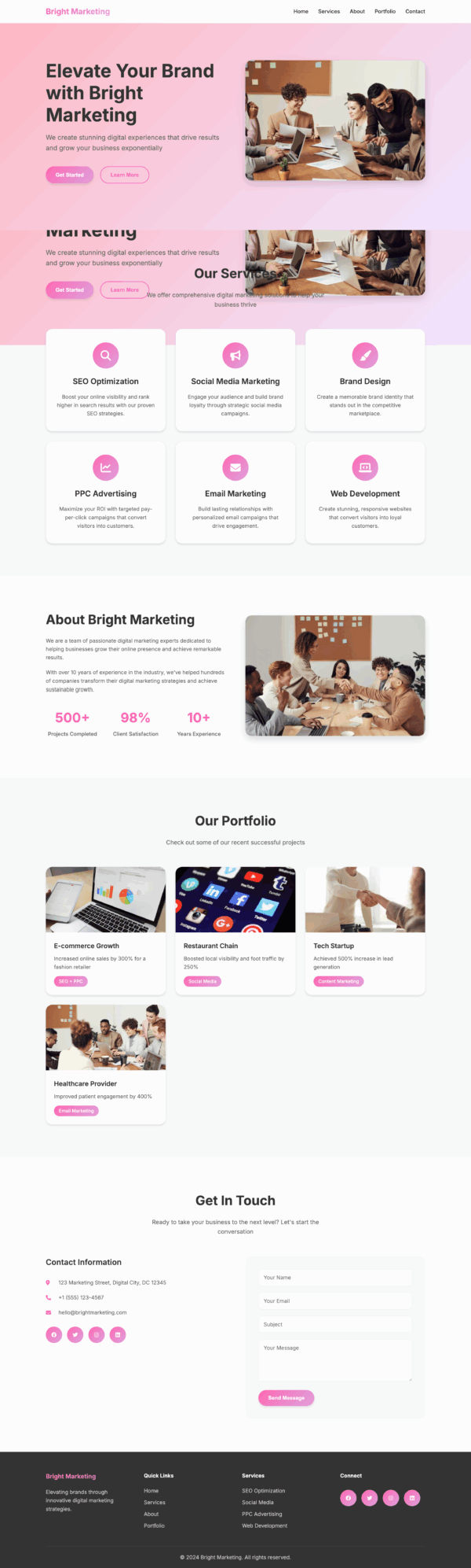 BrightMarketing - HTML Website for marketing agency and marketing services - Image 2
