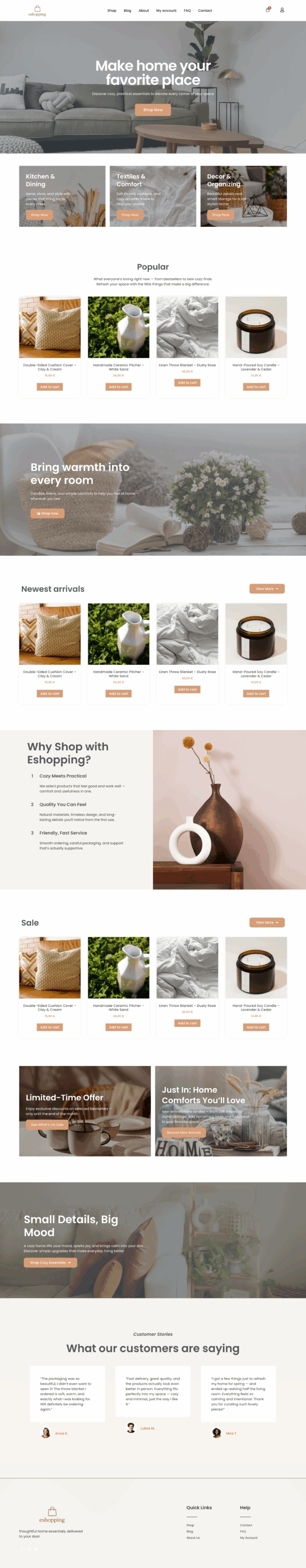 Eshopping – WooCommerce Elementor Template for Home Décor & Lifestyle Products - Image 2