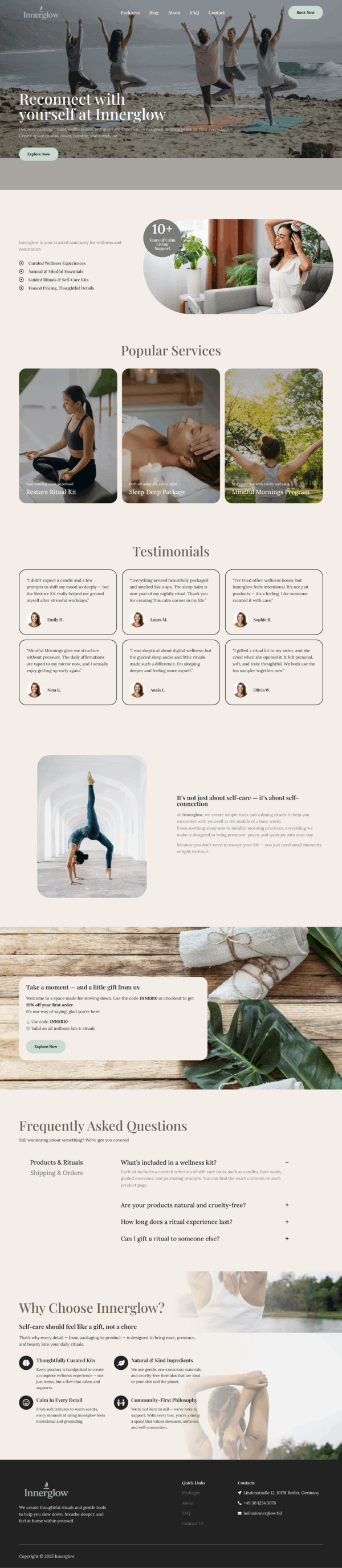 InnerGlow – Elementor Template for Wellness Rituals & Holistic Services - Image 2