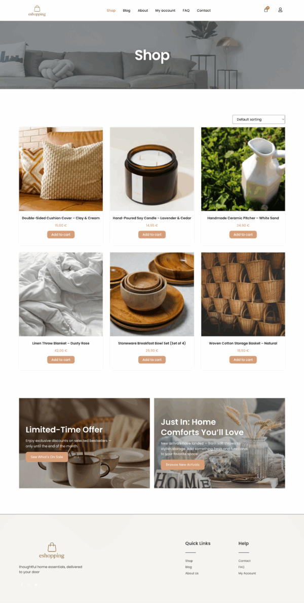 Eshopping – WooCommerce Elementor Template for Home Décor & Lifestyle Products - Image 3