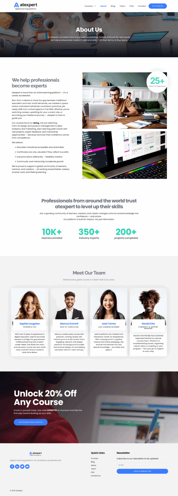 Atexpert – Elementor Template for Online Learning Platforms - Image 3