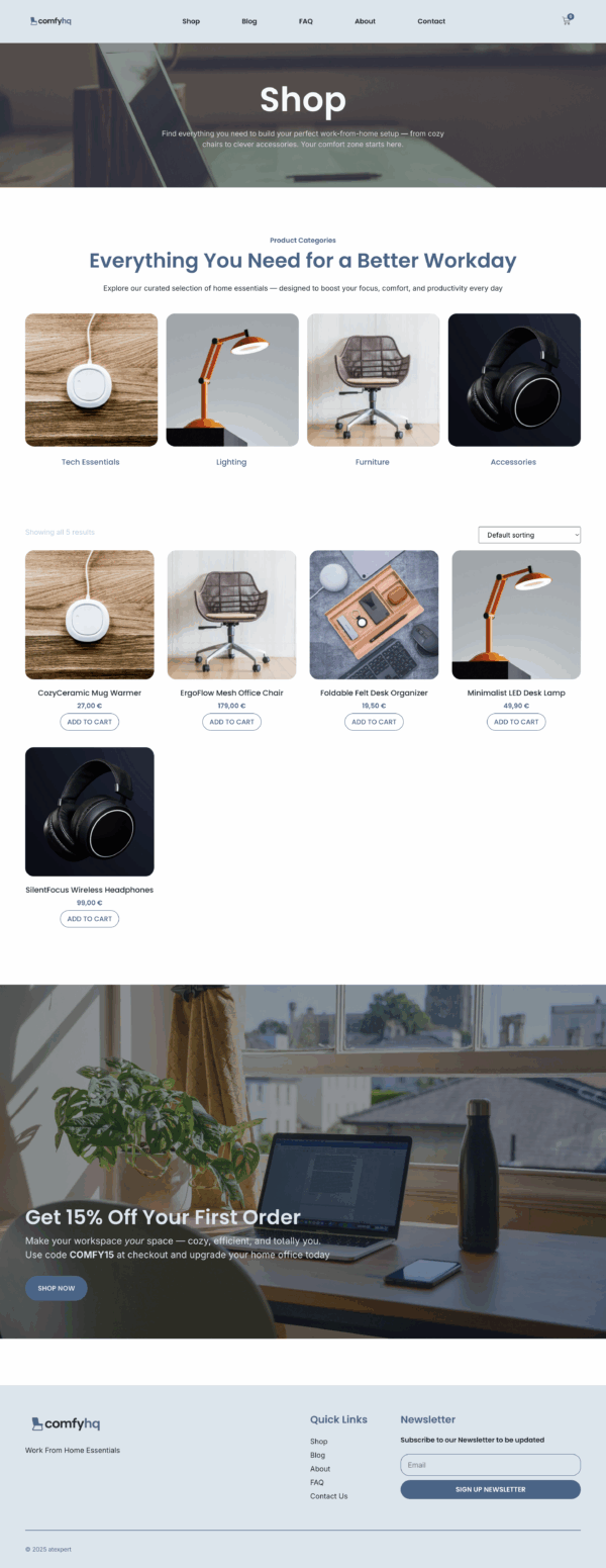 Comfyhq – WooCommerce Elementor Template for Online Learning Platforms - Image 3